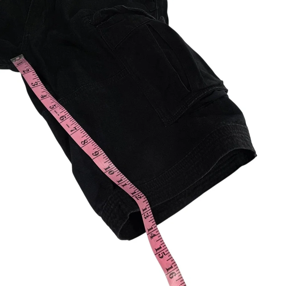 Levi's Mens Black Cargo Shorts 33 Waist Loose Fit Utility Pockets‎ Cotton Jorts